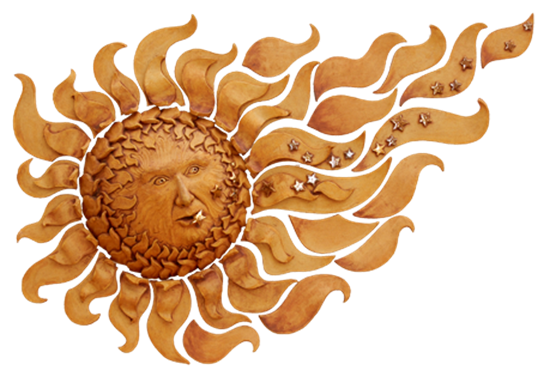 Malcolm Law Ceramics
Helios
Stoneware, Craft Crank, with black iron oxide wash and gold and platinum lustres. Width 121 cms 
Malcolm Law
